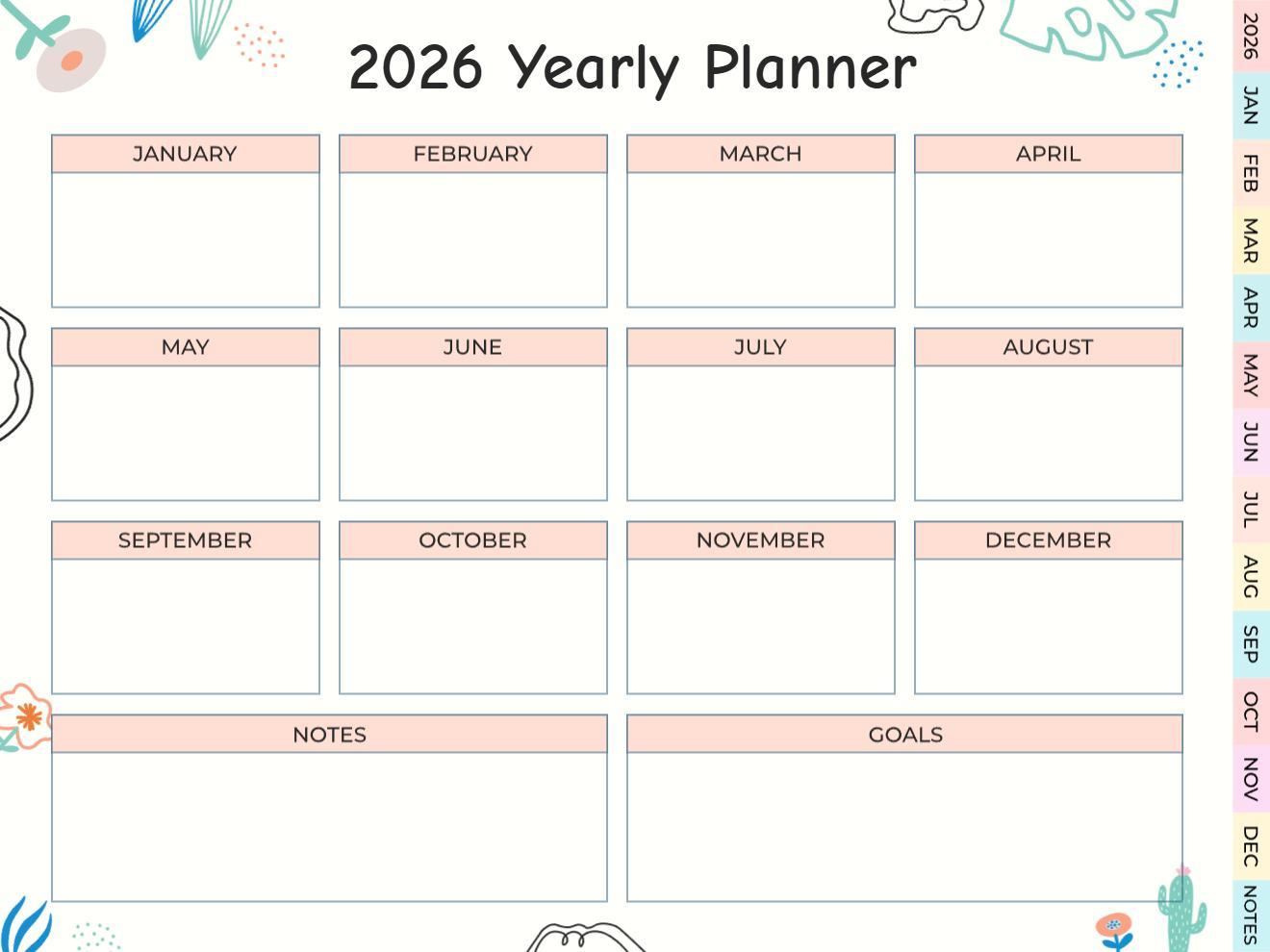 2026 Yearly Planner