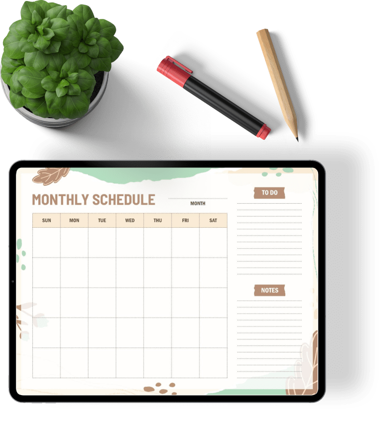Create Your Own Monthly Plan Create Your Own Monthly Plan